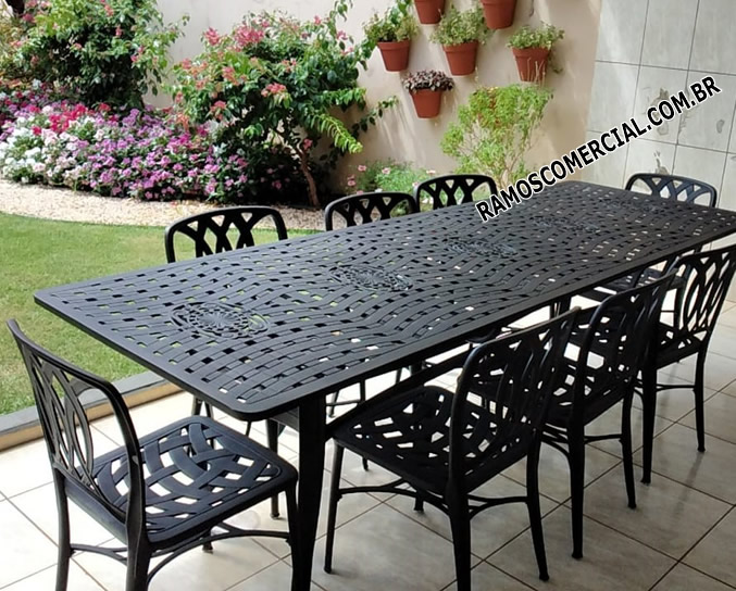 Mesa retangular 8 lugares fazenda