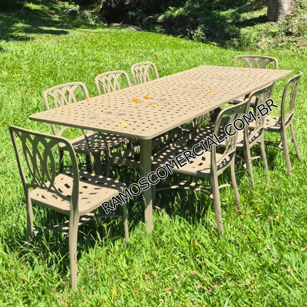 Mesa retangular 8 lugares