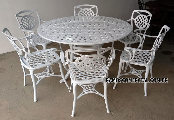 Conjunto mesa 6 lugares para churrasco