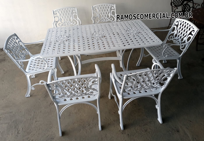 Mesa retangular 6 lugares