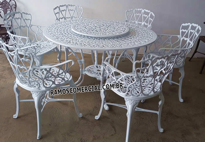 Conjunto mesa giratória