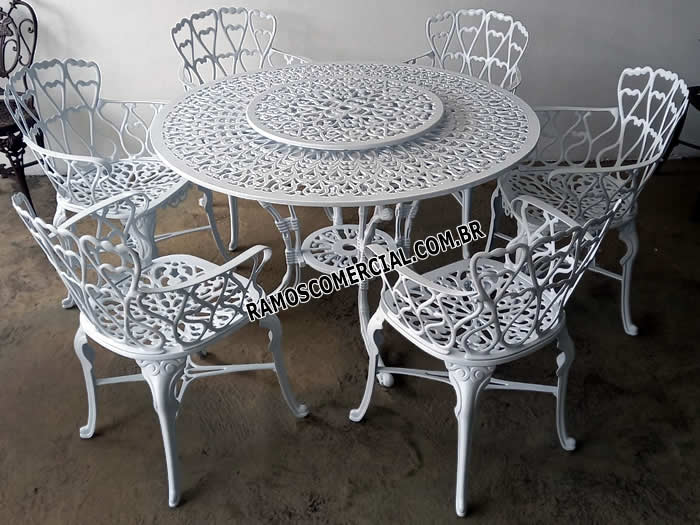 Mesa para varanda alumínio fundido modelo Viena