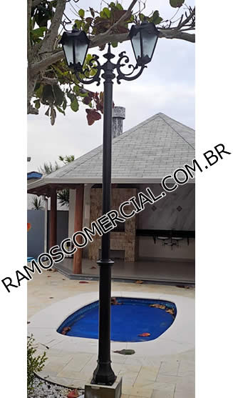 Poste de praça 3 metros para condomínio residencial