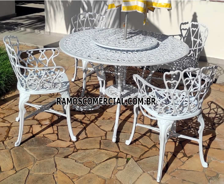 Mesa giratória redonda