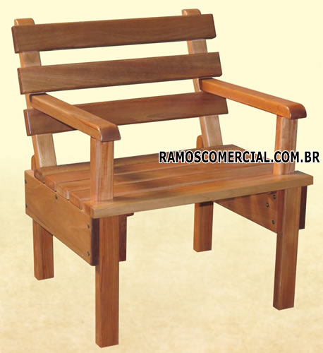 Cadeira de madeira para varanda