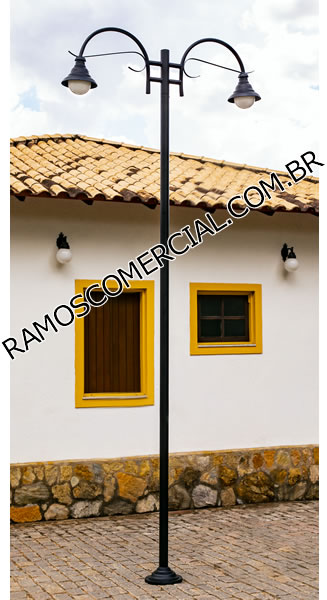 Poste de iluminação para jardim