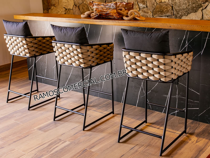 Banqueta tricô náutico