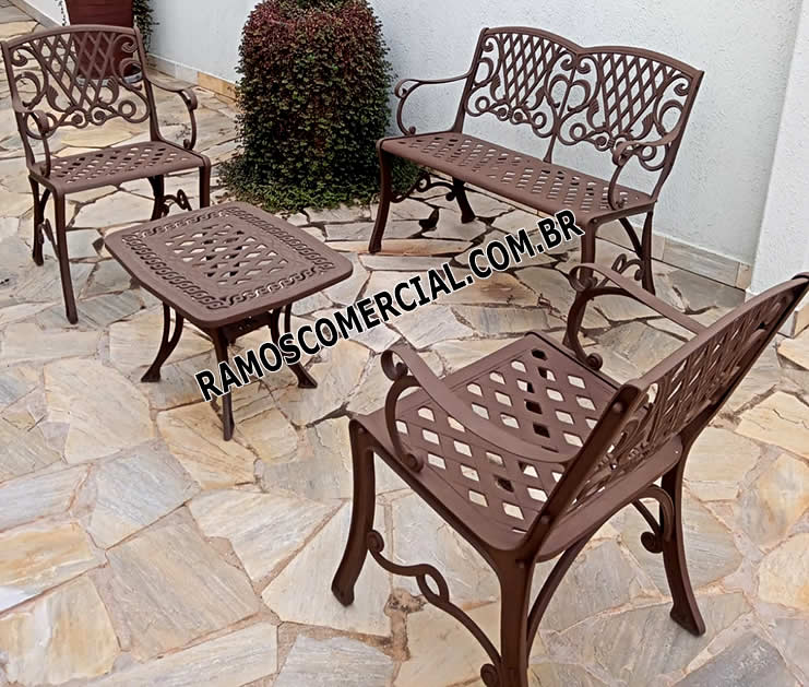 Promoção PÇ Única - JG Ìris Mesinha, Banco 2L e 2 Poltronas - Frete Cortesia Para Piracicaba