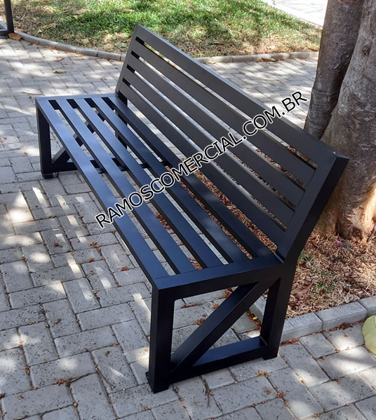 Banco de alumínio para jardim