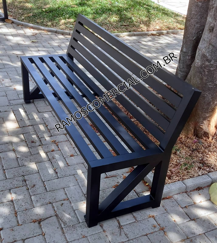 Banco de alumínio para jardim
