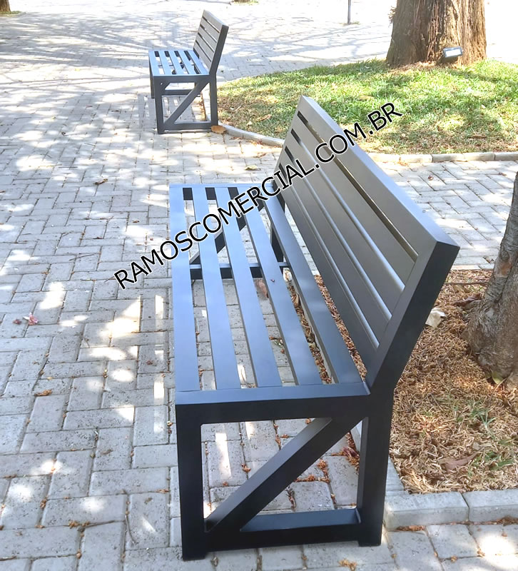 Banco de alumínio para jardim