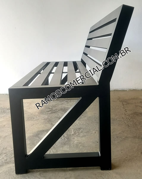 Banco de alumínio para jardim