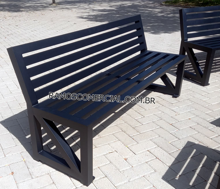Banco de alumínio para jardim