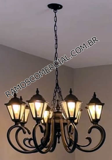 Lustre rústico para sala de jantar