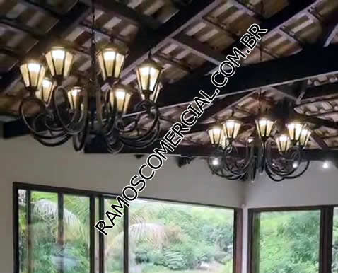 Lustre rústico para sala de jantar