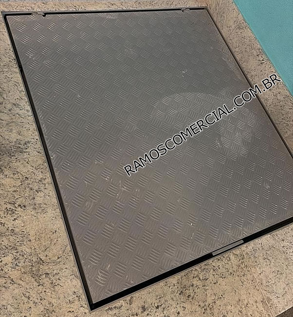 Tampa para casa de máquinas piscina antiderrapante