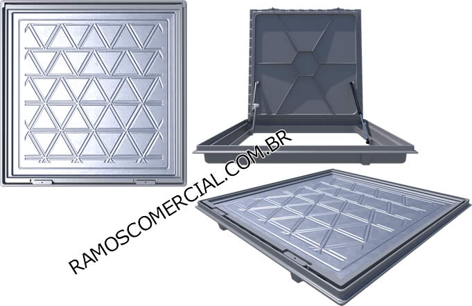 Tampa para casa de máquina de piscina 75x75 CM em alumínio