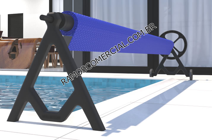 Enrolador de capa térmica para piscina