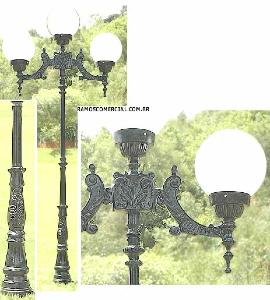 Poste ornamental para jardim