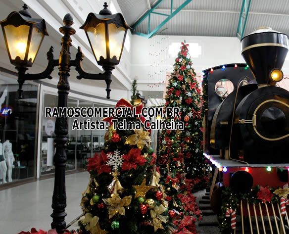 Poste para jardim decoração de Natal