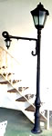 Poste para placa de loja comÃ©rcio - poste colonial ornamental
