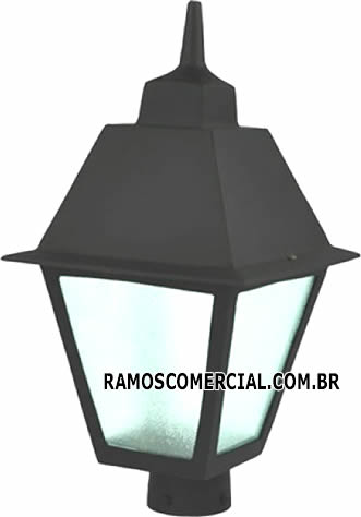 Luminária para poste de jardim