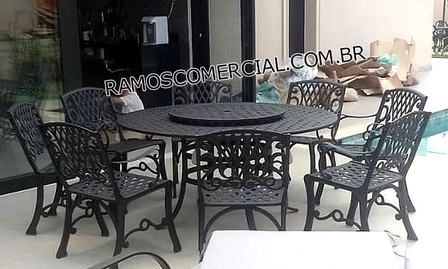 Mesa giratória 8 lugares