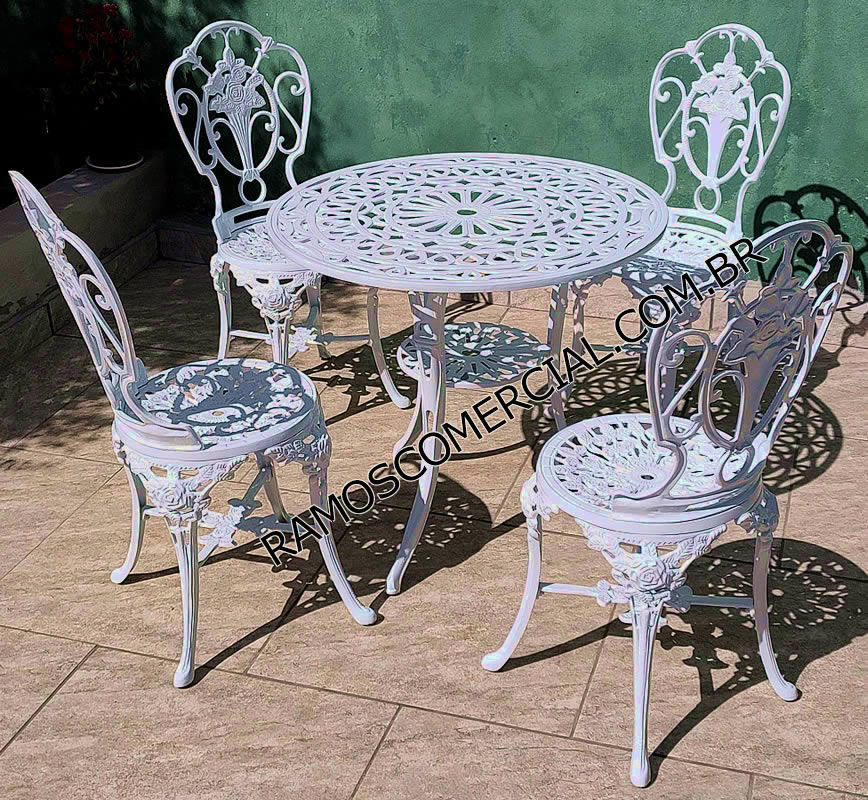 Mesa de alumínio restaurante