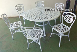 Mesa 6 lugares para área externa